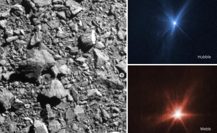 NASA releases photos of asteroid strike