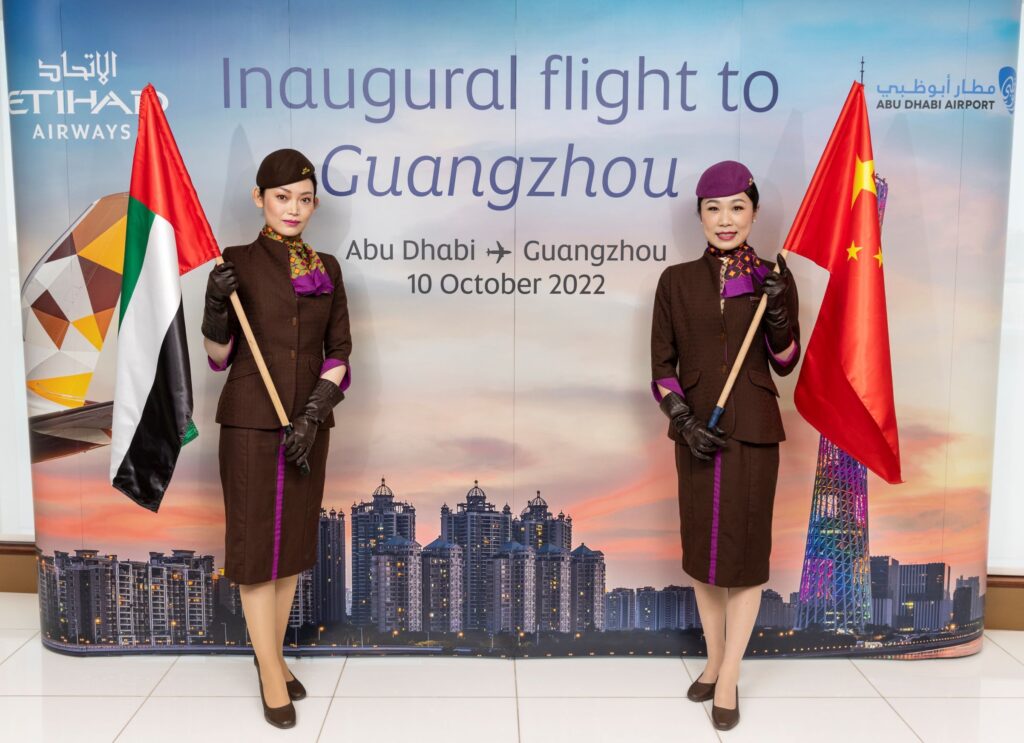 Etihad Airways launches inaugural flight to China's Guangzhou