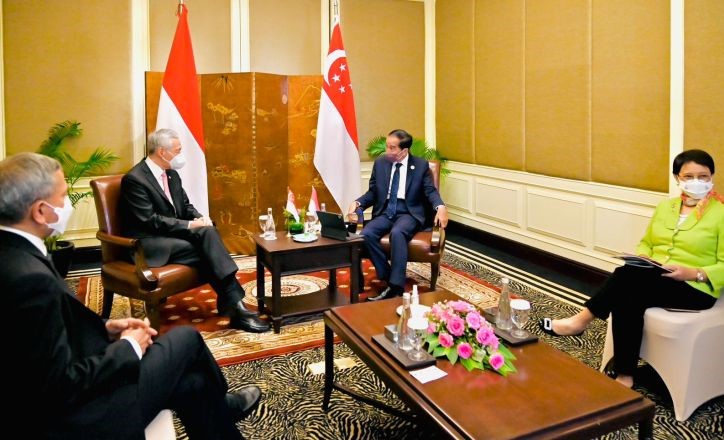 President Jokowi meets with Singaporean Prime Minister