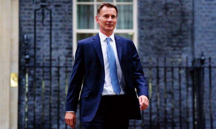 UK's Finance minister Jeremy Hunt