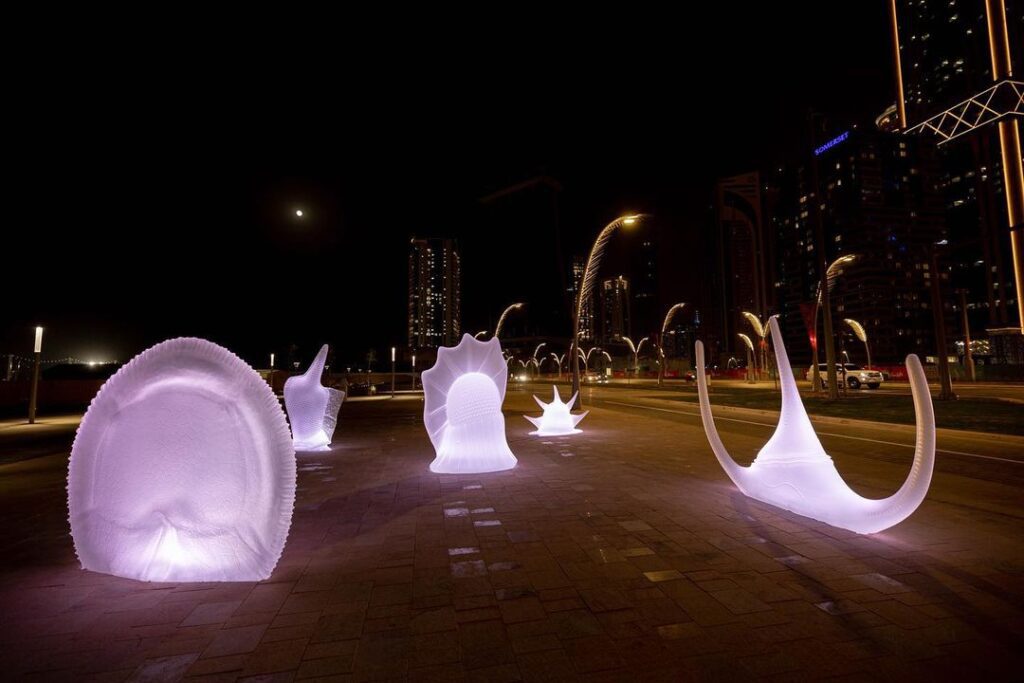 Kuwaiti artist's Zephyr lights up Qatar's West Bay North Beach