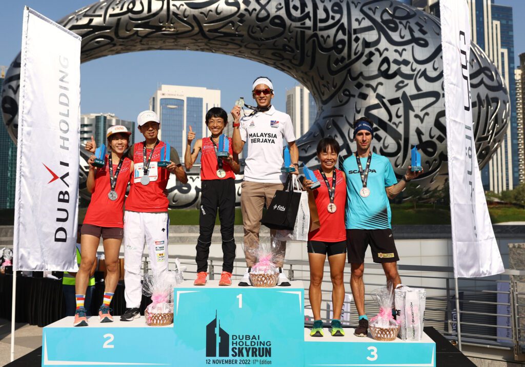 Soh Wai Ching of Malaysia fastest elite male runner in Dubai Holding SkyRun