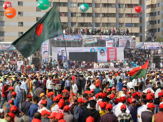 Bangladesh opposition party rallies to demand PM quit