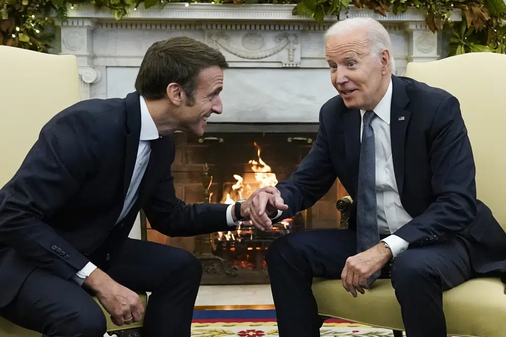 Biden and Macron hold talks on Ukraine, climate, China