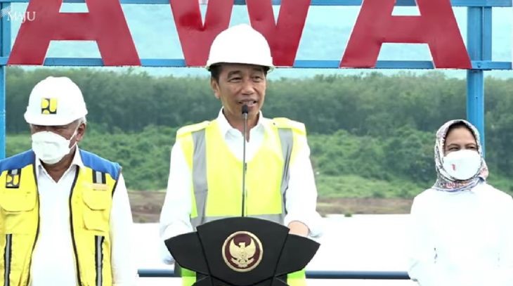 President Jokowi inaugurates Sadawarna Dam in Subang