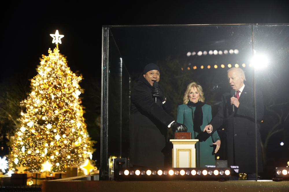 National Christmas Tree blazes with Biden lighting