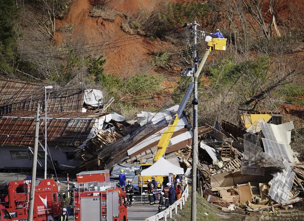 Landslide destroys a dozen homes in Northern Japan
