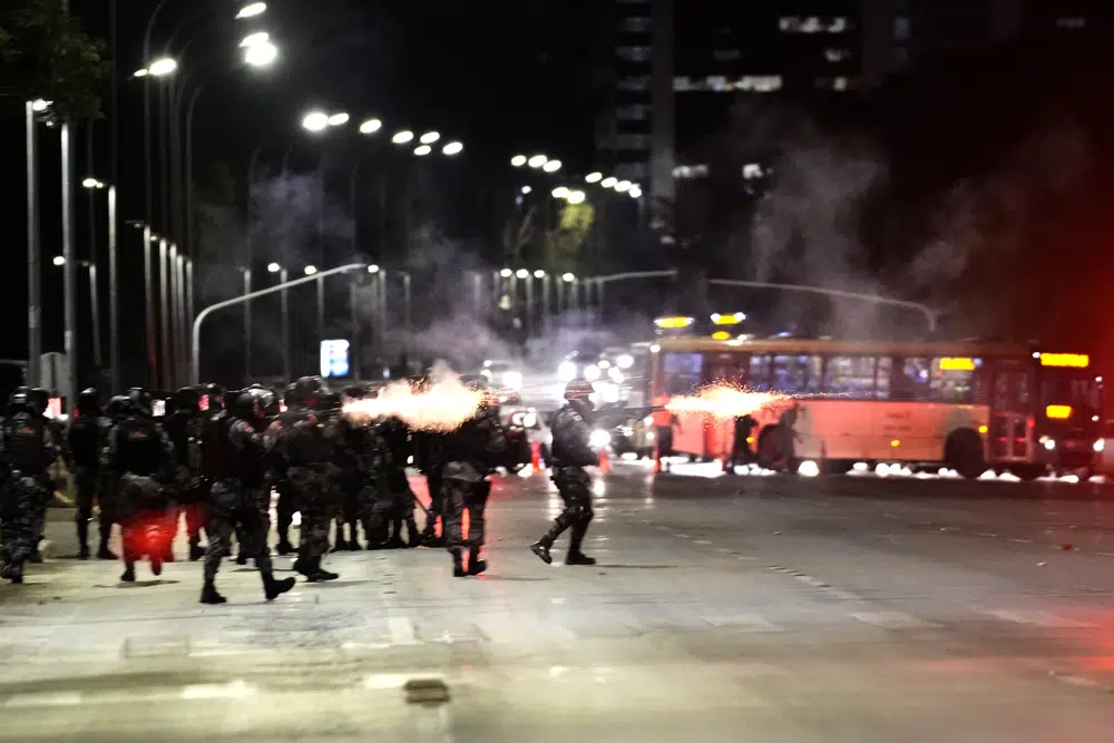 President Bolsonaro supporters clash with police in capital of Brazil