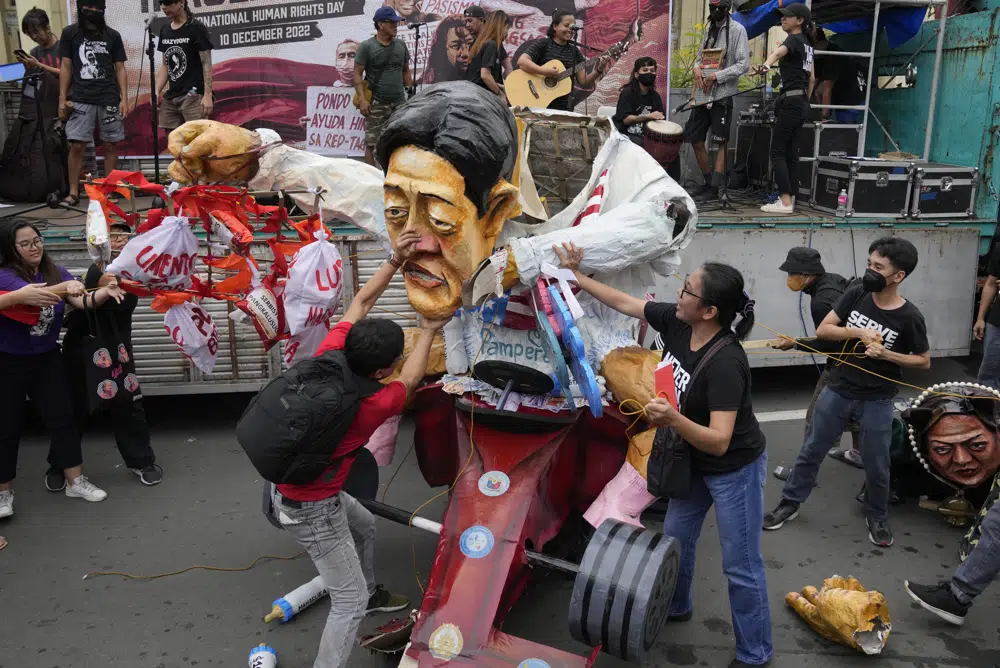 Philippine protesters decry alleged injustices under President Ferdinand Marcos Jr