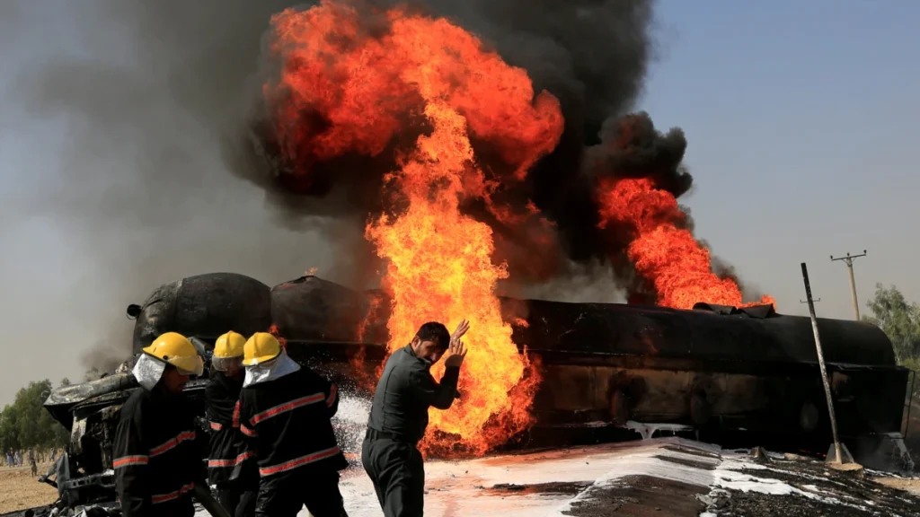 Fuel tanker explodes in kabul, kills 19