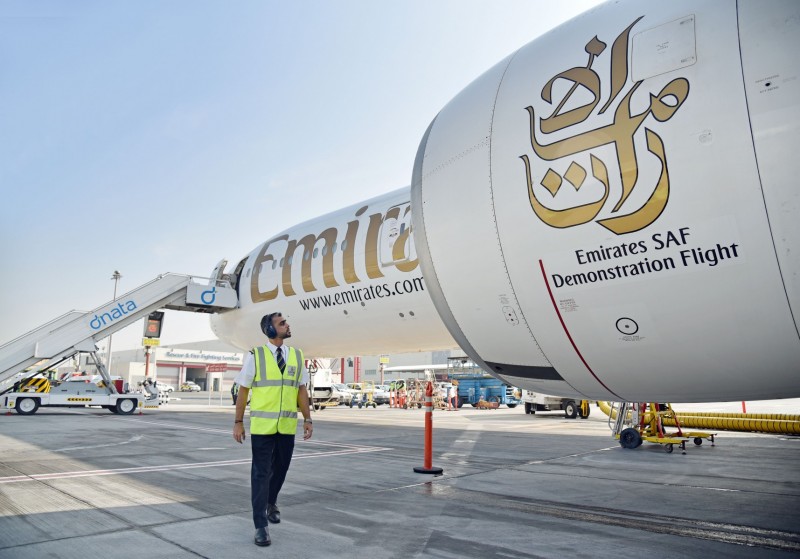 Emirates operates milestone demonstration flight