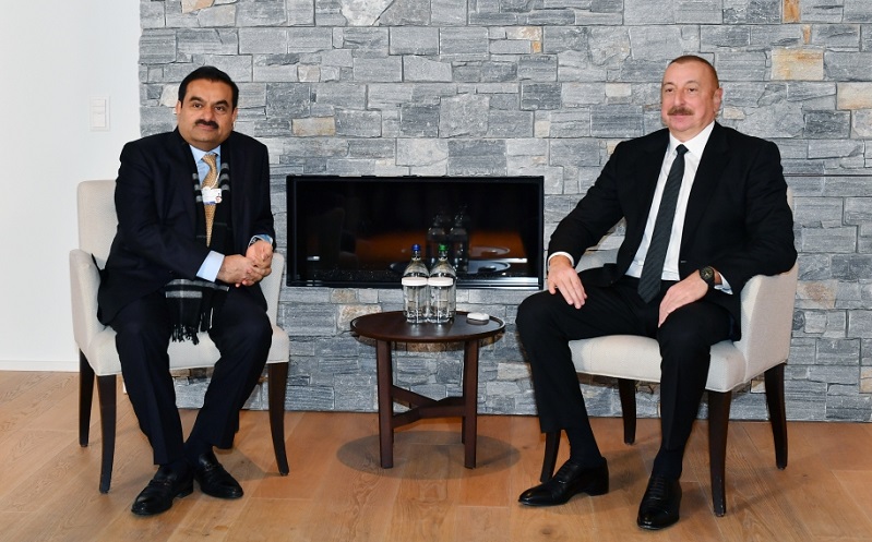 President of Azerbaijan meets with Chairman of Adani Group