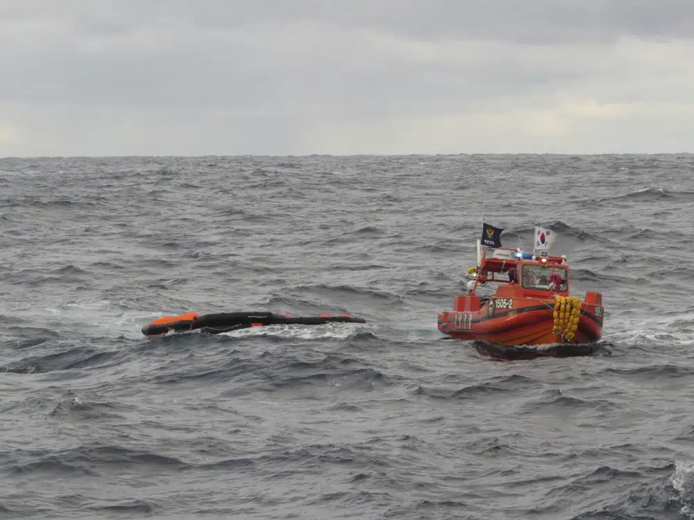 Cargo Ship sinks between South Korea and Japan