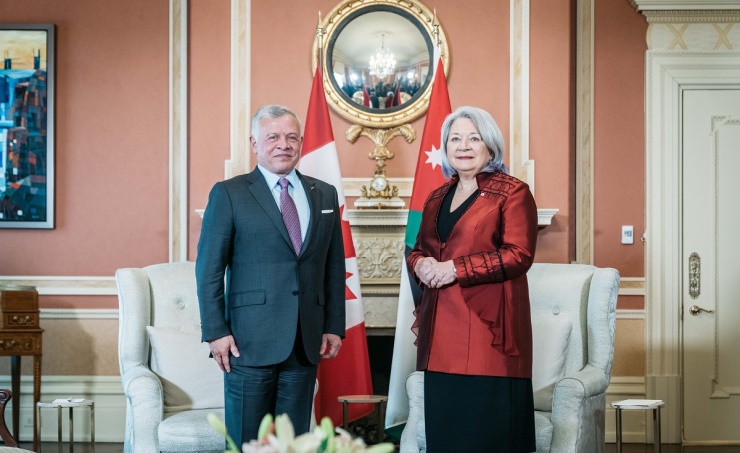 King of Jordan meets Canada's Governor General