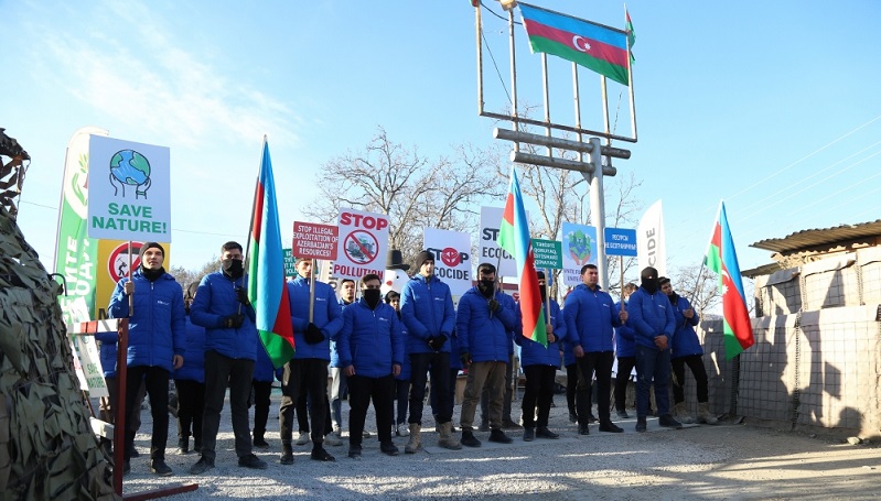 Azerbaijanis peaceful protests enter 21st day on Lachin road