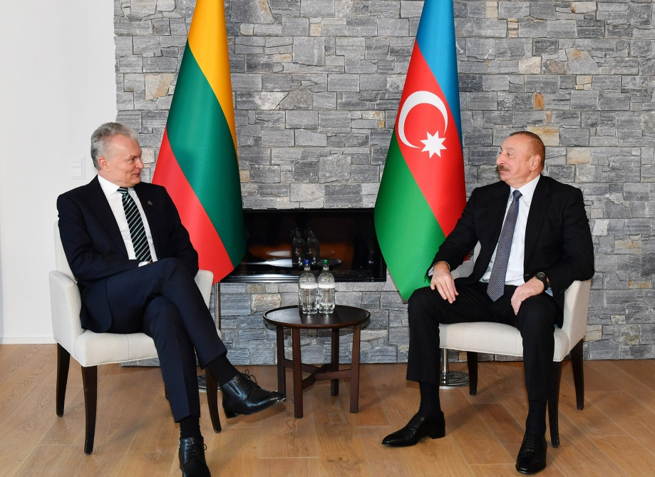 President of Azerbaijan meets Lithuanian President in Davos
