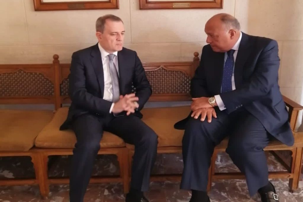 Azerbaijani FM meets Egyptian counterpart