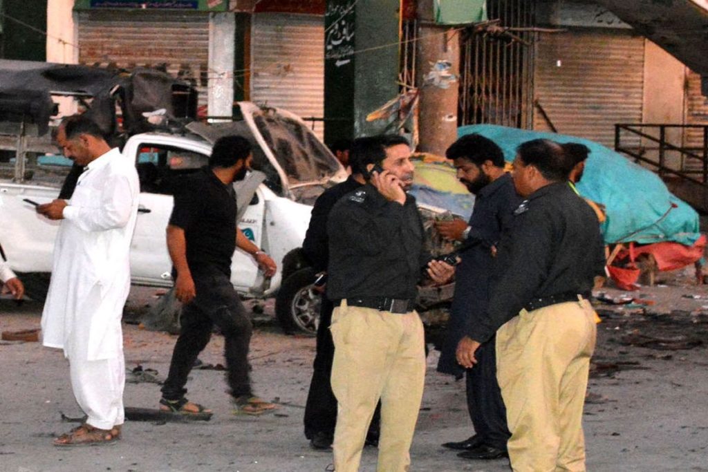 Bombing in crowded bazaar in southwestern Pakistan kills 5