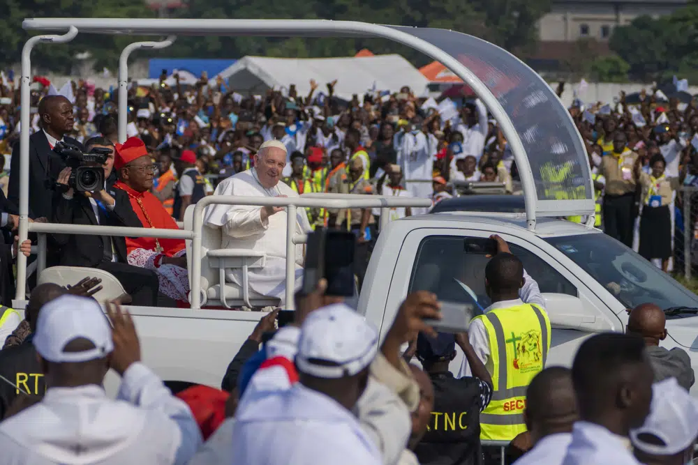 Pope presides over crowd of 1 million in Africa