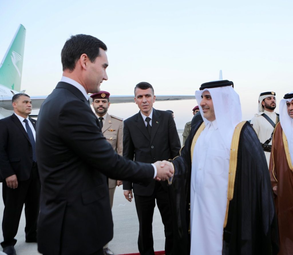 President of Turkmenistan arrives in Doha