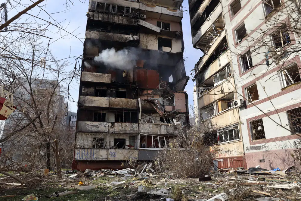 Russia hits apartments and dorm in Ukraine, killing civilians