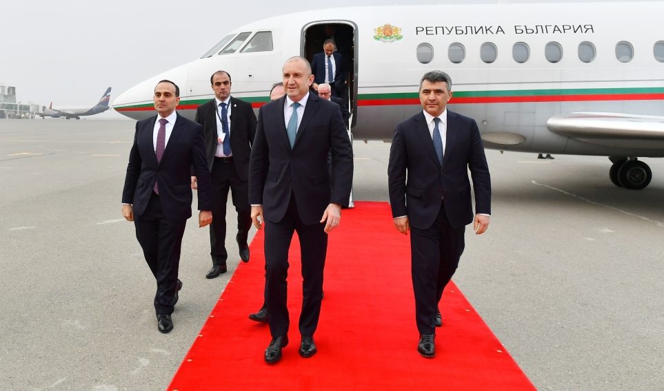 President of Bulgaria Rumen Radev arrives in Azerbaijan