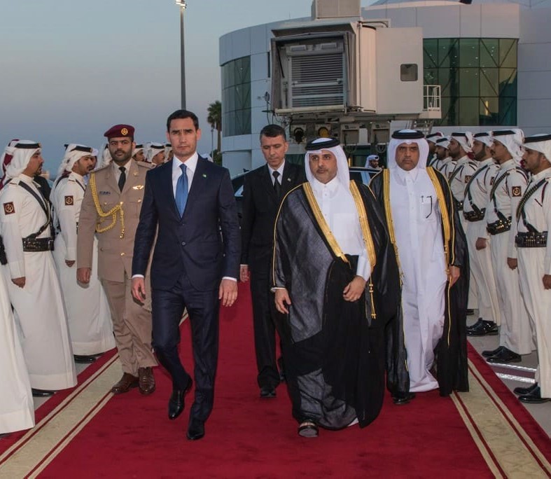 President of Turkmenistan leaves Doha