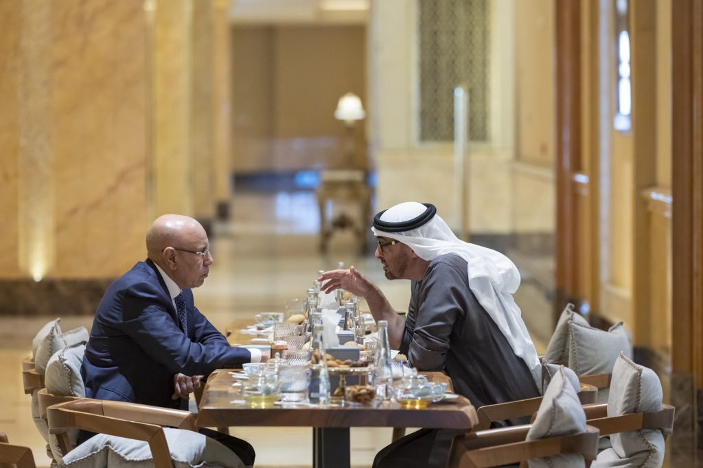 President of UAE receives Mauritanian counterpart