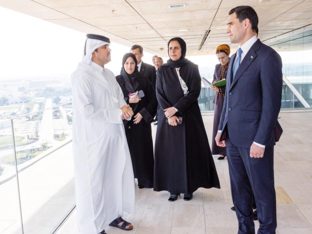 Turkmen President visits Qatar Foundation