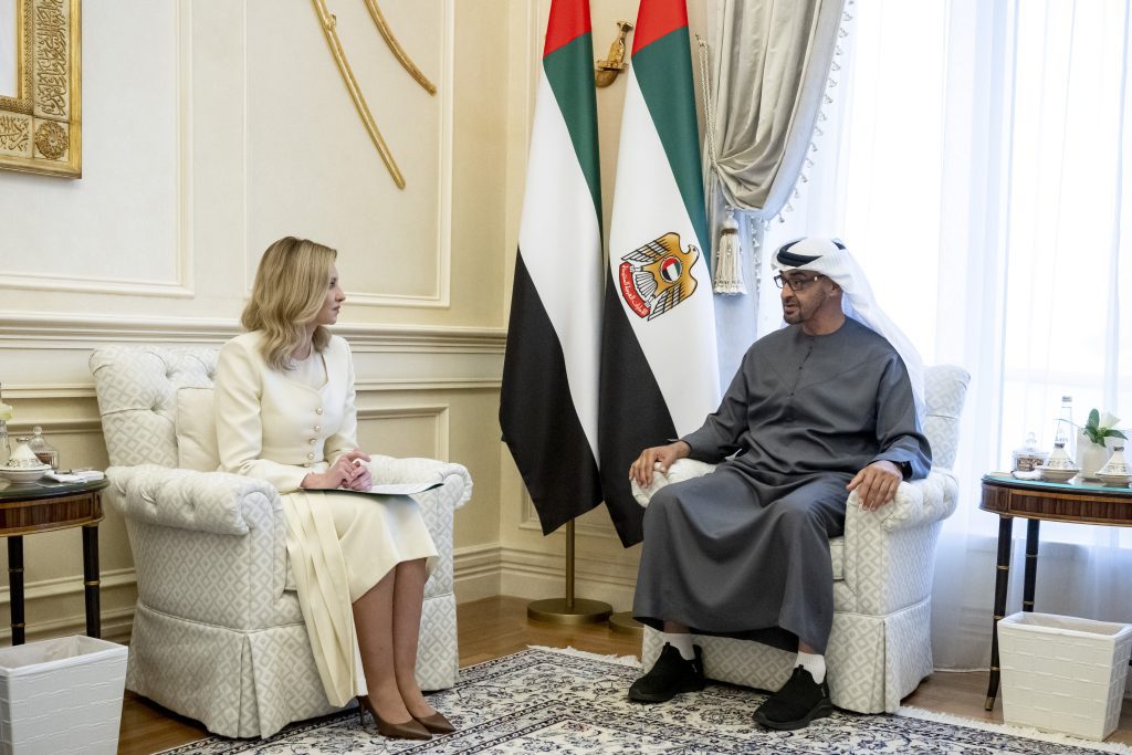 President of UAE receives Olena Zelenska, first lady of Ukraine