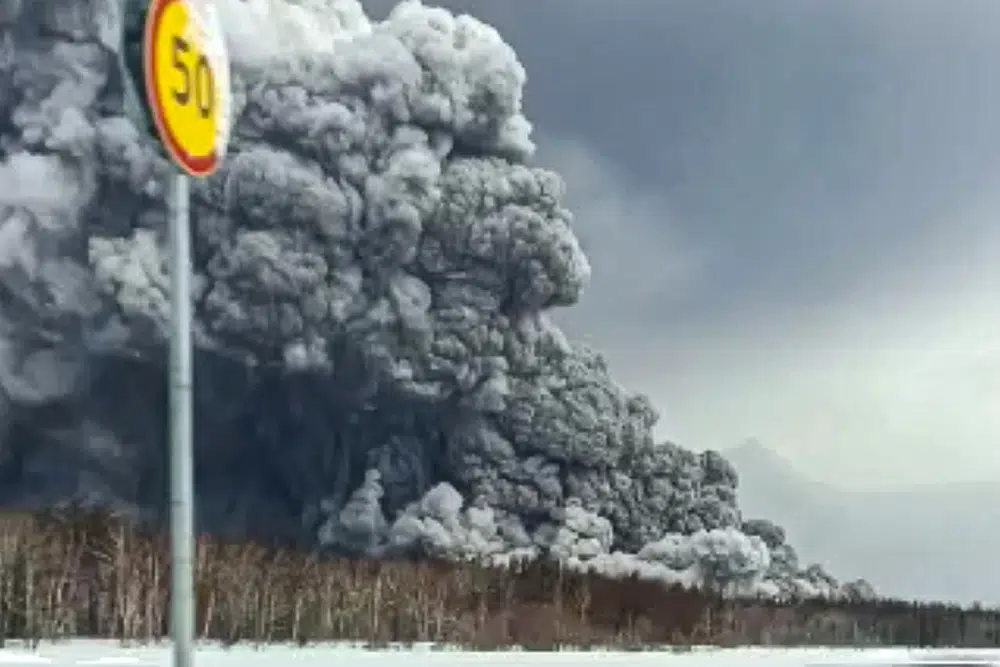 Volcano eruption in Russia’s Kamchatka spews vast ash clouds