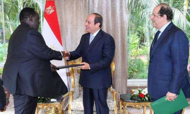 Egyptian President receives message from South Sudanese counterpart