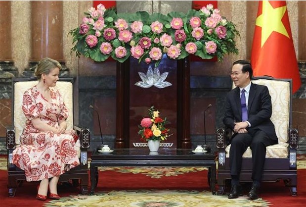 Vietnamese President welcomes Queen of Belgium
