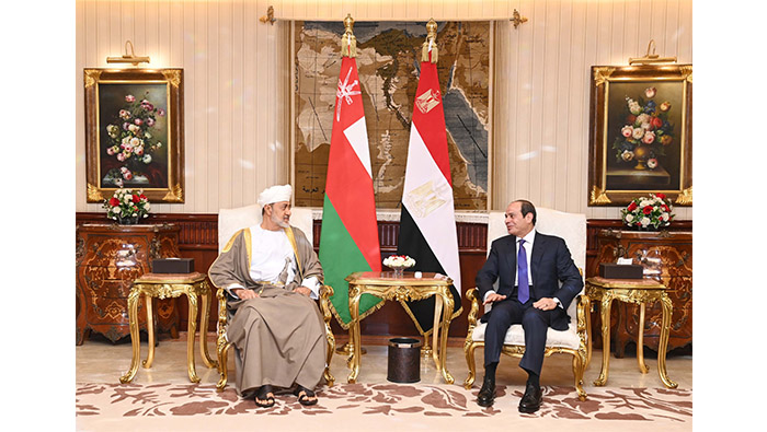 Sultan of Oman, Egyptian President hold discussions to boost bilateral ties