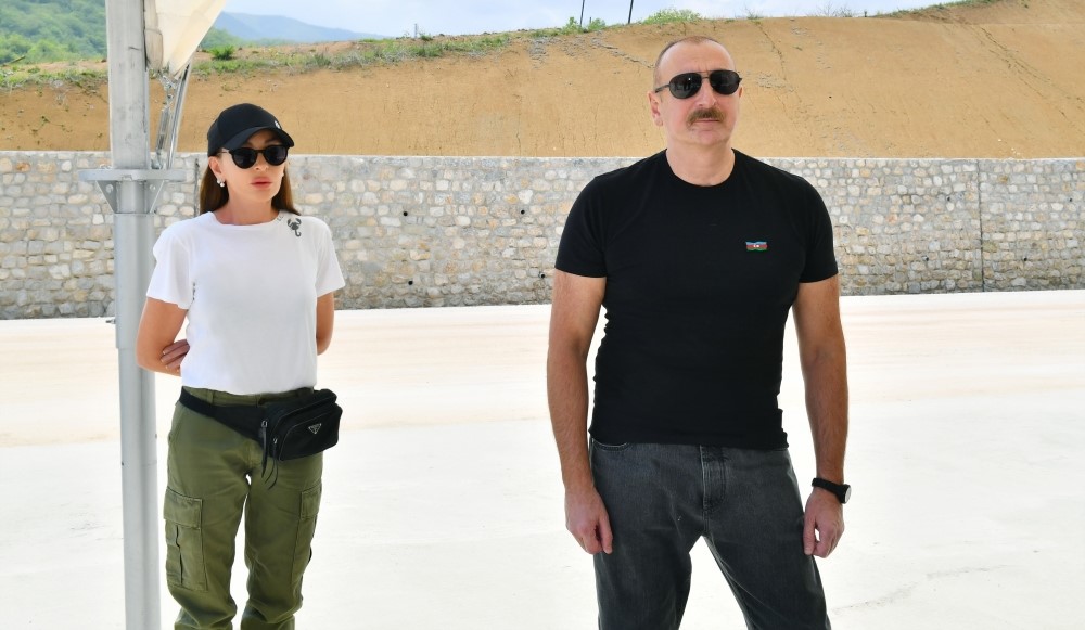 President of Azerbaijan and First Lady attend groundbreaking ceremonies in Shusha