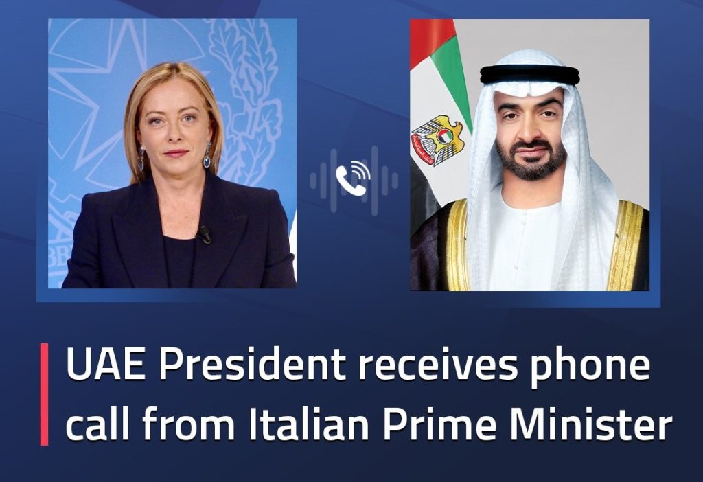 President of UAE receives phone call from Italian PM