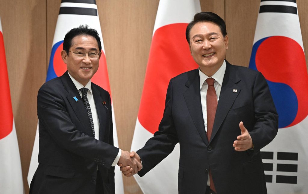 Kishida and Yoon hail improved ties as 'shuttle diplomacy' resumes