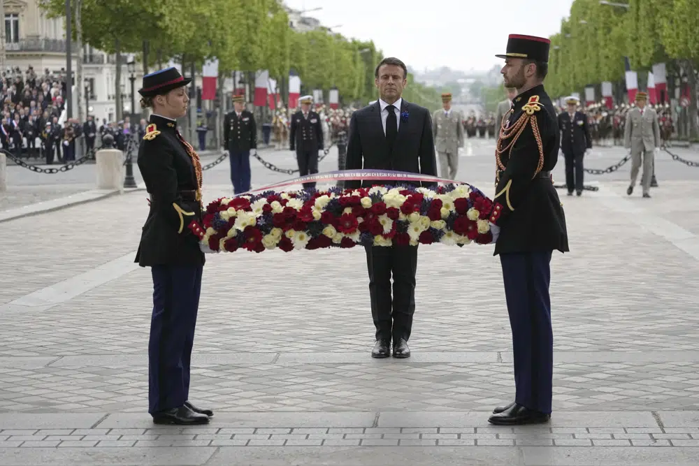 Macron leads ceremony marking end of WWII in Europe