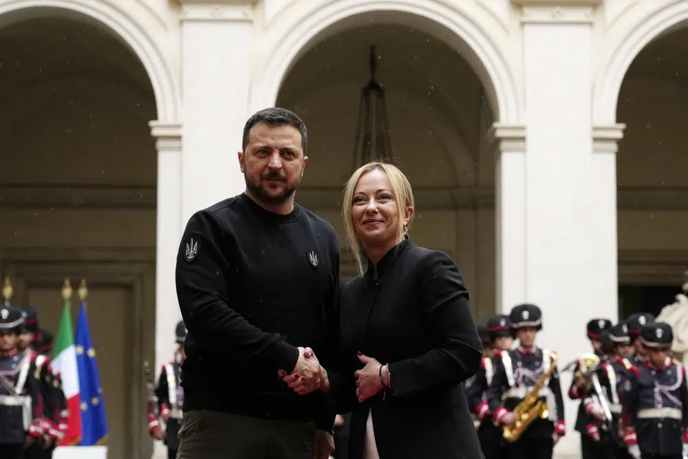 Zelenskyy hears Italian President say, 'We're at your side'