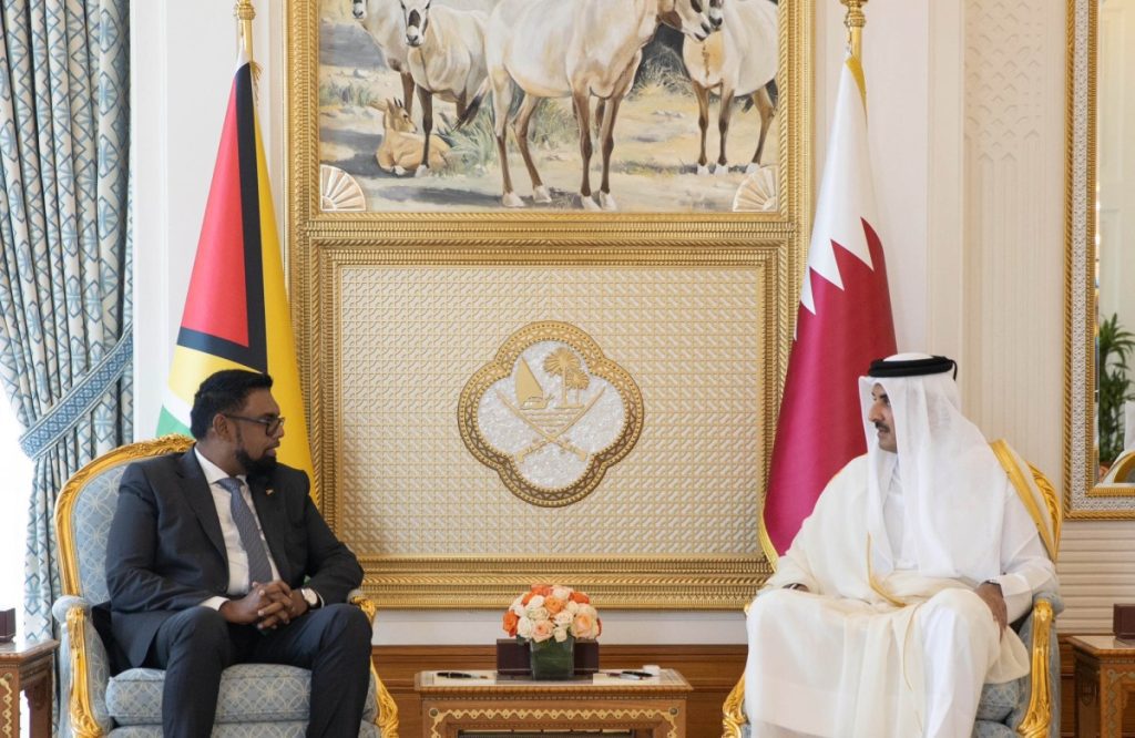 Amir of Qatar and President of Guyana hold official talks