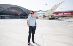 Tom Cruise arrives in Abu Dhabi