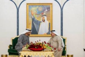 UAE President received by King of Bahrain at his Abu Dhabi residence