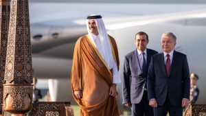 Amir of Qatar arrives in Samarkand