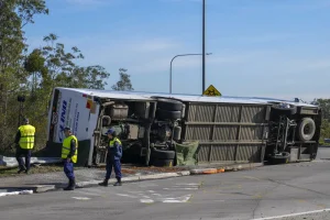 Bus carrying wedding guests in Australia rolls over, kills 10 and 25 injured