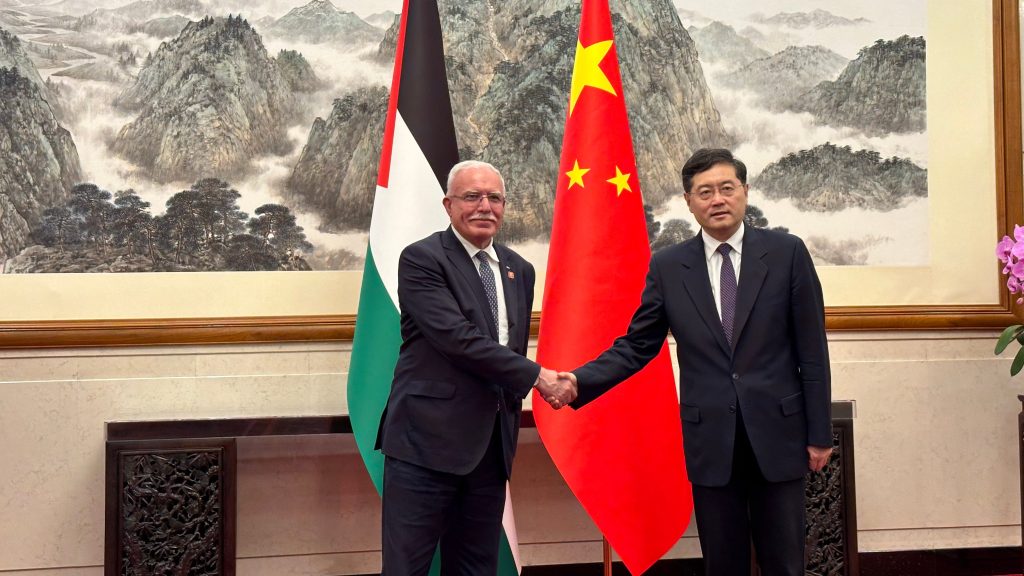 Chinese FM meets Palestinian counterpart in Beijing