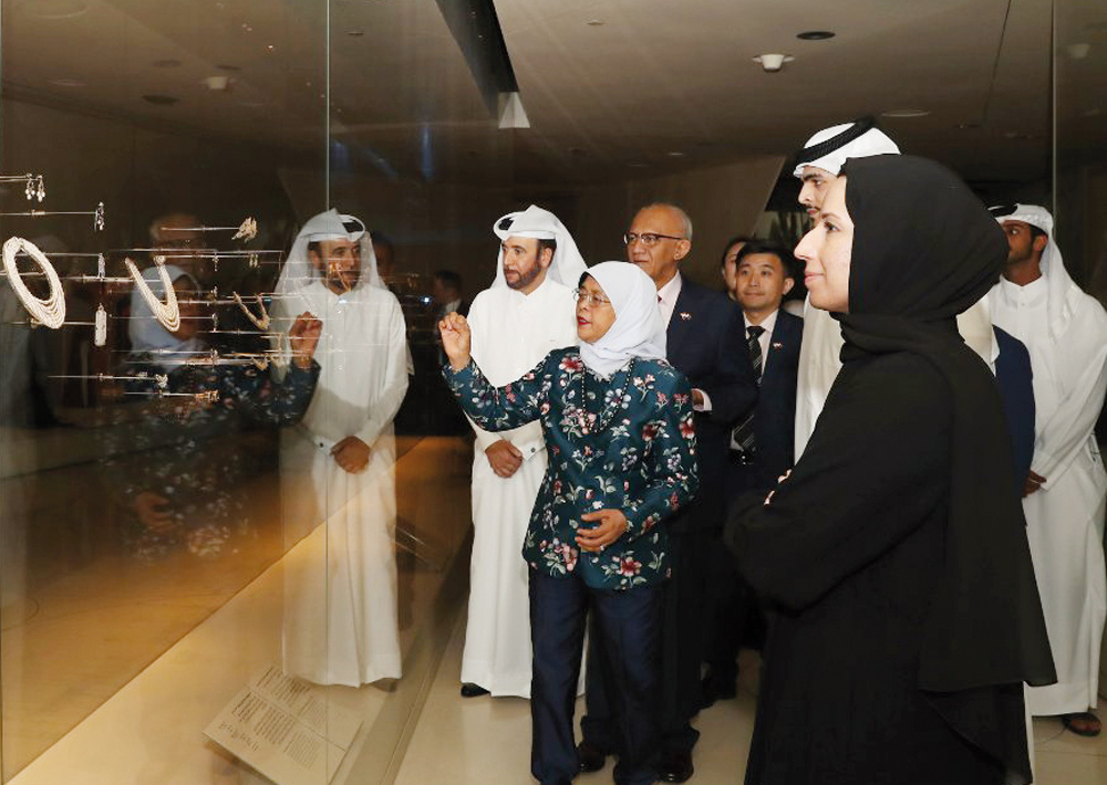 President of Singapore visits National Museum of Qatar
