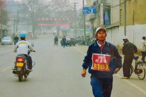 A runner fulfills his late wife's wish to keep running
