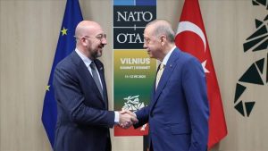 Erdogan meets Charles Michel in Lithuania