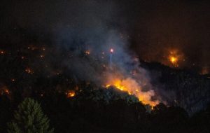 Swiss police evacuate villages due to wildfire