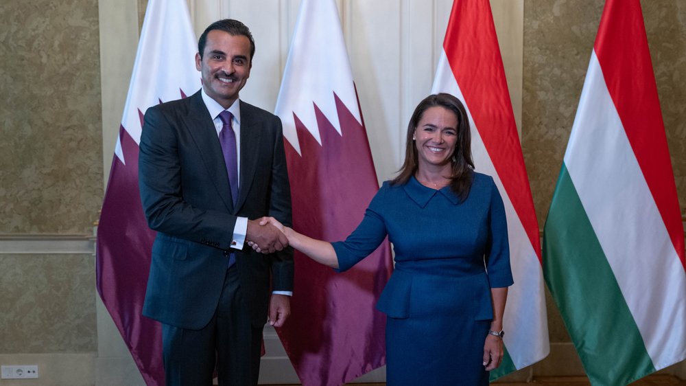 Qatari Amir holds meeting with President of Hungary